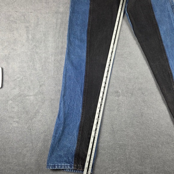 Rocky Mountain Clothing Co Vintage Two Tone Blue Black Western Jeans Made in USA - Picture 8 of 13